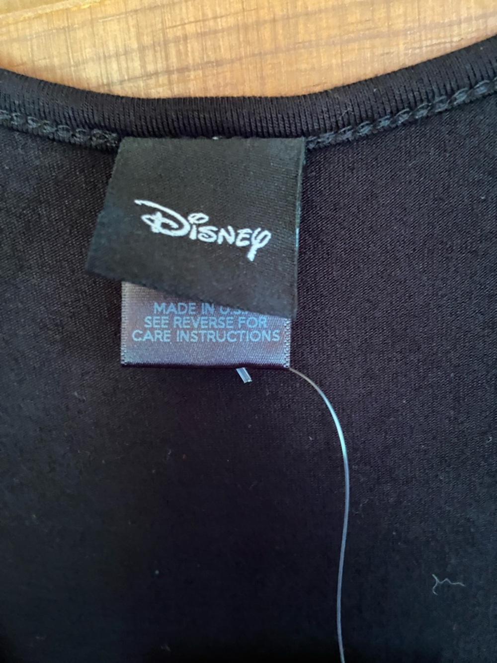 🏷️ Disney Maleficent Black Cold Shoulder Dress w/Purple Hem & Maleficent Image - Picture 3 of 8